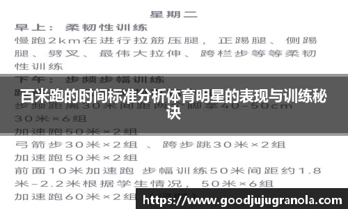 百米跑的时间标准分析体育明星的表现与训练秘诀
